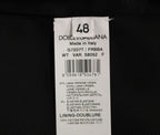 Dolce & Gabbana Gray Striped Wool Logo Vest Gilet Weste
