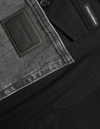 Dolce & Gabbana Black Gray slim Cotton Denim Jeans