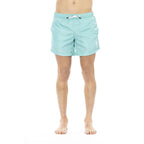 Bikkembergs Light Blue Polyester Men Swimwear