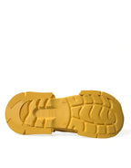 Dolce & Gabbana Yellow Green Rubber Clogs Men Slippers Men Shoes