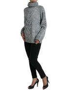 Dolce & Gabbana Gray Cashmere Turtle Neck Pullover Sweater