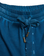 Dolce & Gabbana Blue Logo Cotton Jogger Sweatpants Pants