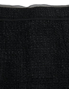 Dolce & Gabbana Black Wool High Waist Pencil Cut Midi Skirt
