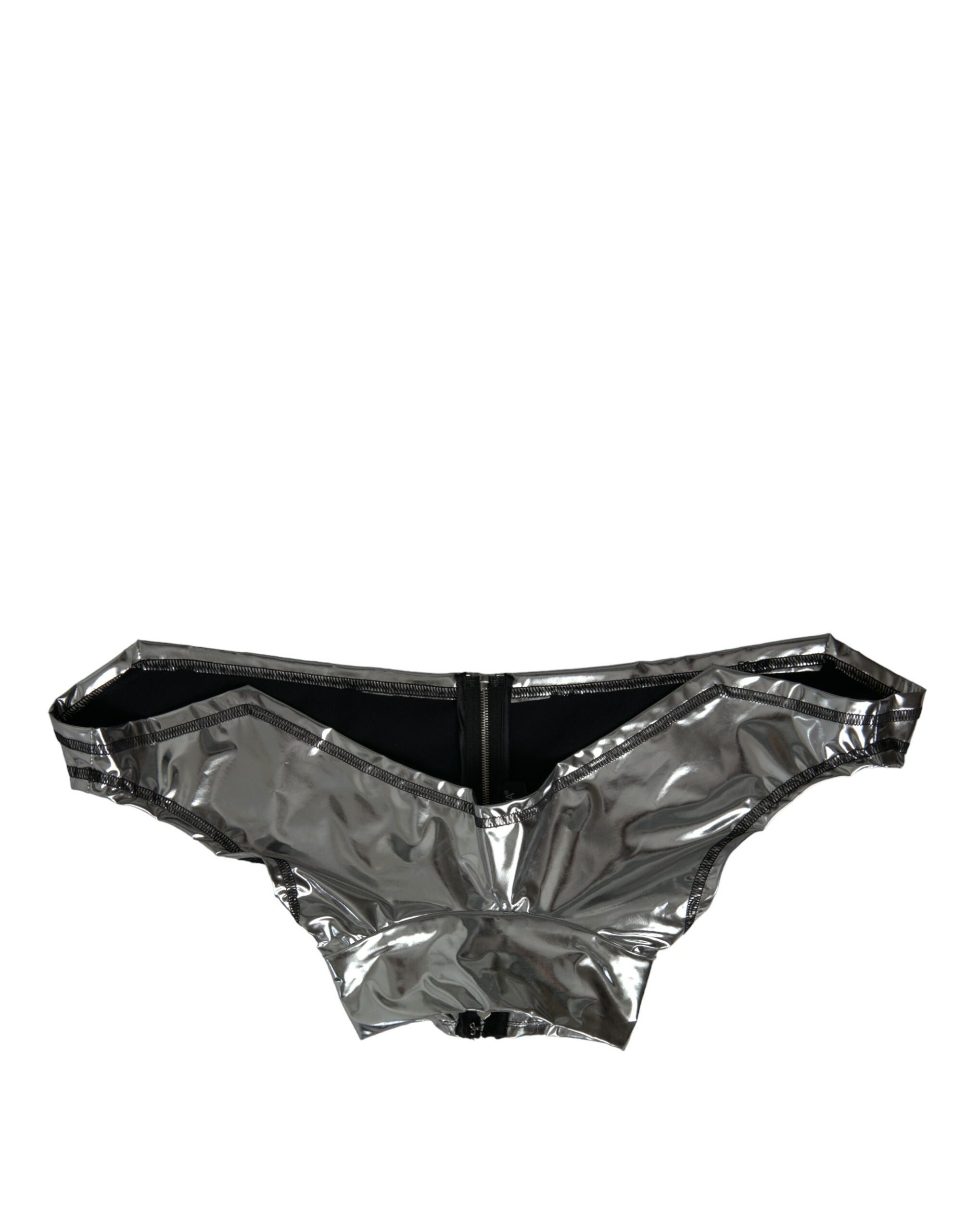 Dolce & Gabbana Silver Polyester Stretch Top