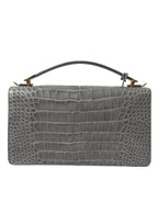 Balenciaga Gray Exotic Leather Medium Shoulder Hand Purse Bag