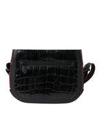 Balenciaga Black Exotic Leather Shoulder Crossbody Camera Bag