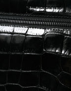 Balenciaga Black Exotic Leather Shoulder Crossbody Camera Bag