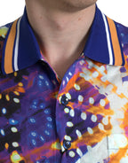 Dolce & Gabbana Multicolor Luminarie Print Cotton Casual Shirt
