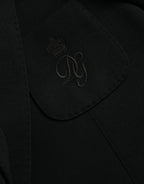 Dolce & Gabbana Black Wool Notch Single Breasted Coat Blazer