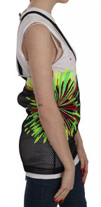 Dsquared² Black White Crew Neck Sleeveless Cotton Blouse