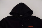 Dsquared² Black Red Cotton Hooded Tie Dye Pullover Sweater