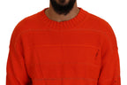 Dsquared² Orange Cotton Long Sleeves Men Pullover Sweater