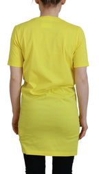 Dsquared² Yellow CottonShiny Icon Renny Dress Crewneck T-shirt