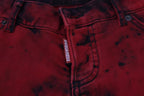 Dsquared² Red Low Waist Cotton Stretch Skinny Pants