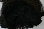 Dolce & Gabbana Black Gold Crystal Heart A-line Dress