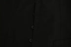Dolce & Gabbana Black Wool Stretch Waistcoat Formal Dress Vest