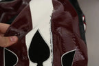 Dolce & Gabbana Black Bordeaux Hooded Leather DG King of Love Jacket