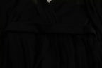 Dolce & Gabbana Black Mesh Pleated Mini Silk Blend Dress