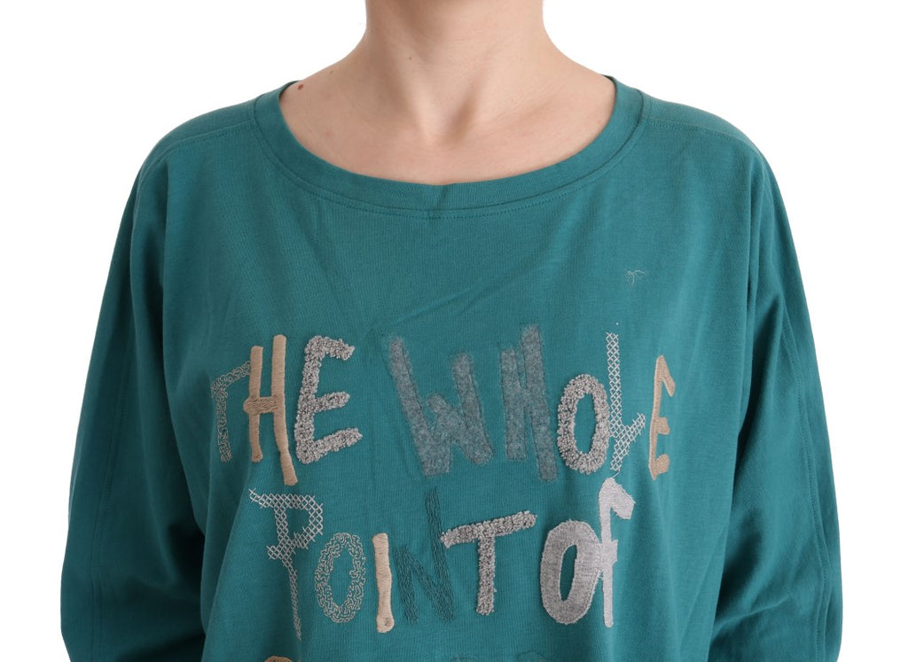John Galliano Green Cotton Oversized Sweater