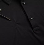 Dolce & Gabbana Black Logo Cotton Collared Polo Top T-shirt