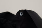 Dolce & Gabbana Black Cotton Collared Formal Dress Shirt Top