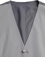 Dolce & Gabbana Light Blue Wool Formal Dress Waistcoat Vest