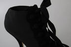 Dolce & Gabbana Black Suede Stretch Ankle Boots Booties Shoes