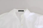 Dolce & Gabbana White Collared Short Sleeve Polo Shirt Top