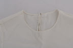 Dolce & Gabbana White Silk ITALIA IS LOVE Blouse T-shirt