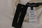Dolce & Gabbana White Silk ITALIA IS LOVE Blouse T-shirt