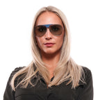 Police Blue Plastic Sunglasses