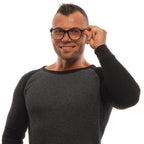 Ermenegildo Zegna Blue Plastic Glasses (Frames)
