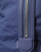 Dolce & Gabbana Blue Nylon Calfskin Hand Shoulder Duffel Bag
