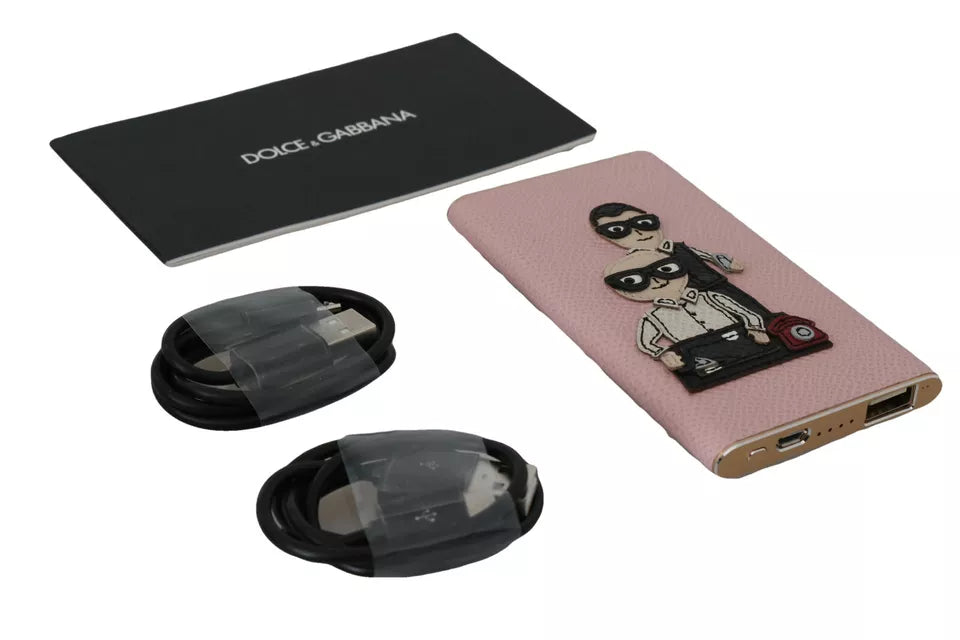 Dolce & Gabbana Charger USB Pink Leather #DGFAMILY Power Ban