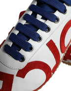 Dolce & Gabbana Multicolor Leather Logo Casual Sneakers Shoes