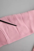 Philippe Model Pink Cotton Logo Print Long Sleeves Pullover Sweater