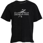 Dolce & Gabbana Black Graphic Print Cotton Crew Neck T-shirt