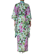 Dolce & Gabbana Multicolor Floral Silk Stretch Wrap Dress