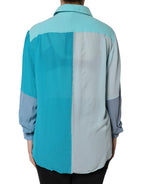 Dolce & Gabbana Multicolor Long Sleeve Button Blouse Top