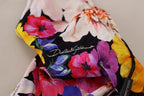 Dolce & Gabbana Black Floral Print Swimsuit Bikini Bottom Swimwear
