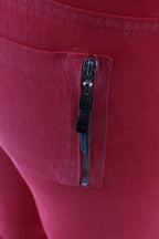 Costume National Red Cotton Stretch Slim Jeans