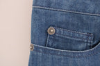 Costume National Blue Wash Cotton Boyfriend Fit Jeans