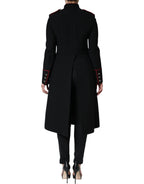Dolce & Gabbana Black Single Breasted Trench Coat Jacket