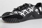 Dolce & Gabbana Black Logo Lace Up Low Top NS1 Sneakers Shoes