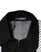 Dolce & Gabbana Black White Polka Dot Collared Polo T-shirt