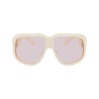 Longchamp White Acetate Sunglasses