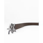Armani Exchange Black Leather Regular Belt