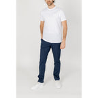 Armani Exchange Blue Cotton Casual Pants
