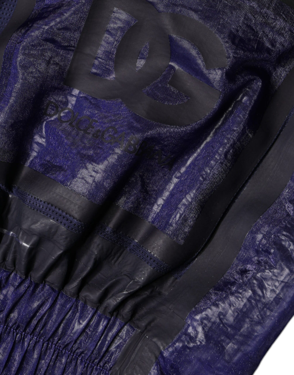 Dolce & Gabbana Blue Cotton Stretch Full Zip Bomber Jacket