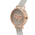Olivia Burton Gray Artificial Leather Dress Watch